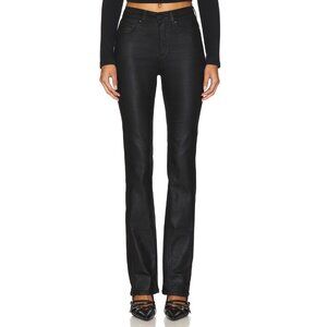 WE THE FREE NWT Xena Coated Straight Jeans High Rise Slim Black Women's 24 x 32"